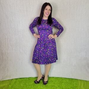 Hannah Andersson Purple Floral Kids Dress, 160 (12/14)
